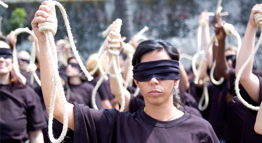 Affiche de campagne pour l'abolition de la peine de mort d'Amnesty International