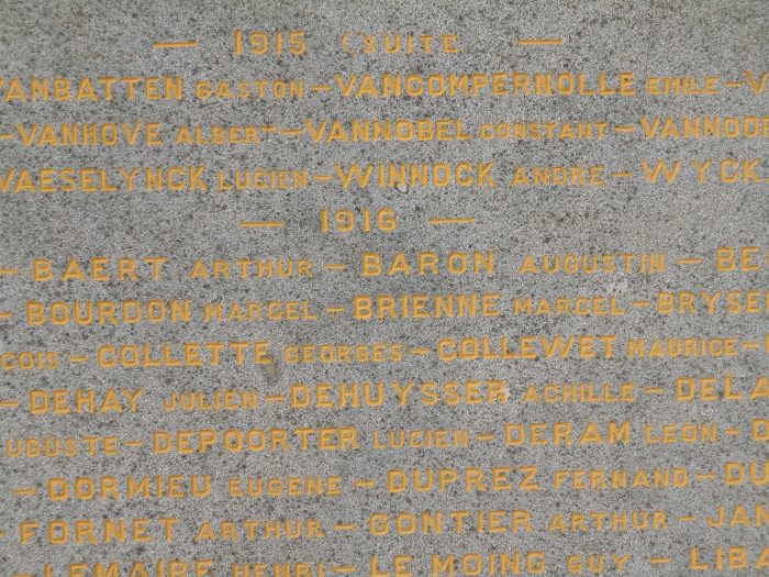 Monument aux Morts de Coudekerque Branche. Année 1916...